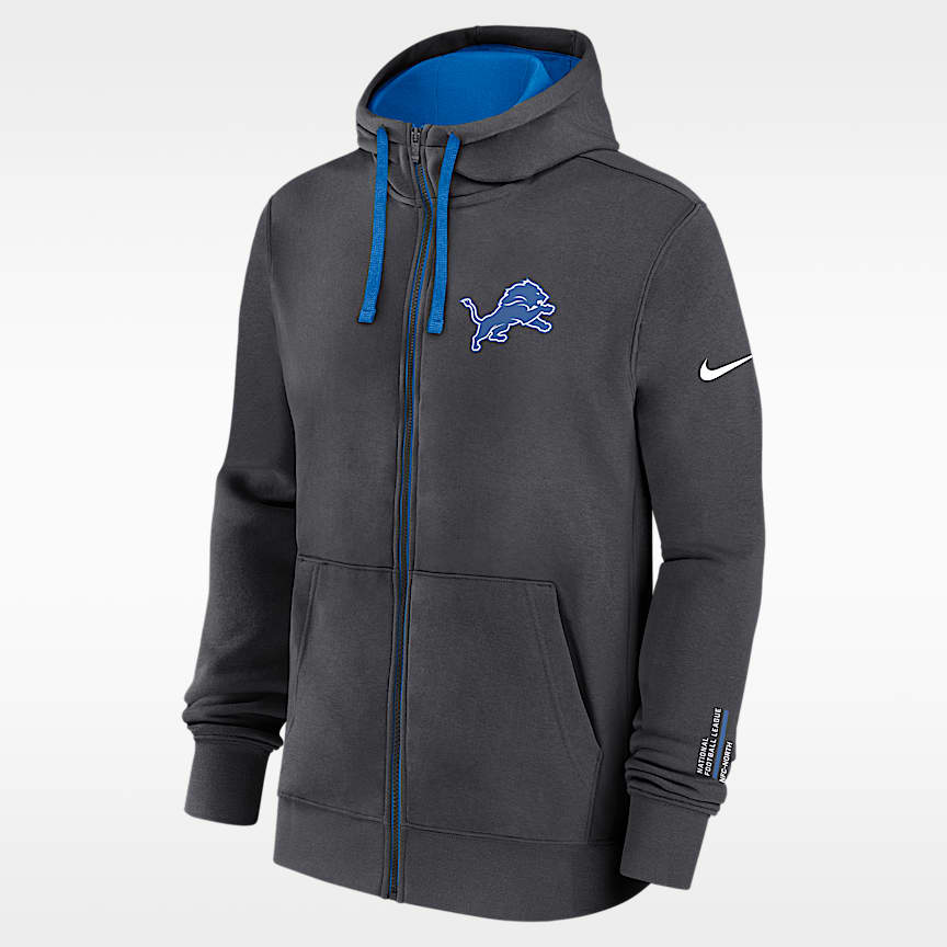 Detroit Lions Alt Option Route Anorak Men's Nike NFL 1/2-Zip